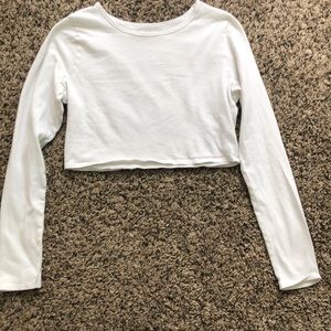 long sleeve crop top